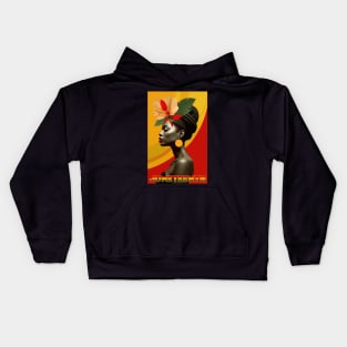 Juneteenth Queen with a Earring Kids Hoodie